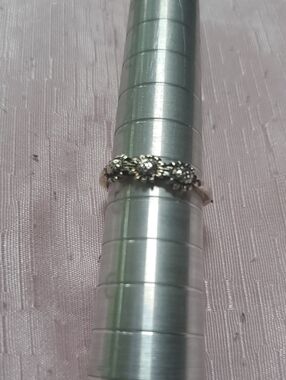 Delicate Silver Floral Band Ring - Silver